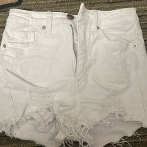 BKE white denim shorts size 24